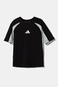 Детская хлопковая футболка adidas JD0058 чёрный SS25