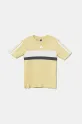 adidas t-shirt bawełniany dziecięcy JC6661 żółty SS25