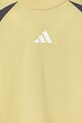 adidas t-shirt bawełniany dziecięcy żółty JC9308