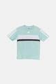 adidas tricou de bumbac pentru copii JC9301 turcoaz SS25