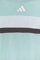Detské bavlnené tričko adidas tyrkysová JC9301