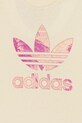 Детская хлопковая футболка adidas Originals бежевый JD2916