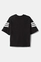 Мальчик Детская хлопковая футболка adidas JN8092 чёрный