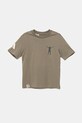adidas Performance tricou de bumbac pentru copii print verde JY1877