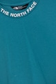 CHLAPEC Dětské bavlněné tričko The North Face TEEN NEW SS ZUMU TEE NF0A877S6HO1 tyrkysová