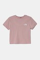 Detské bavlnené tričko The North Face KID BOX NSE S/S TEE bavlna ružová NF0A89H50UI1