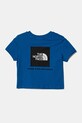 Detské bavlnené tričko The North Face KID BOX NSE S/S TEE NF0A89H5T4S1 modrá SS25
