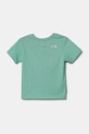 The North Face tricou de bumbac pentru copii KID GRAPHIC S/S TEE NF0A8AXE6EI1 turcoaz SS25