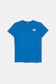 The North Face tricou copii TEEN S/S SIMPLE DOME TEE print albastru NF0A8DRPT4S1