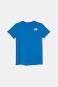 The North Face tricou copii TEEN S/S SIMPLE DOME TEE NF0A8DRPT4S1 albastru SS25