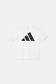 Παιδικό βαμβακερό μπλουζάκι adidas JC9659 λευκό SS25