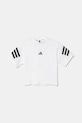 Детская хлопковая футболка adidas JN8088 белый SS25