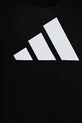 Παιδικό βαμβακερό μπλουζάκι adidas μαύρο JC9660