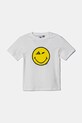 Детская хлопковая футболка adidas x Smiley World JJ3071 белый SS25