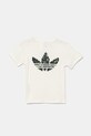 Мальчик Детская хлопковая футболка adidas Originals JY8374 бежевый