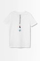 Puma t-shirt bawełniany dziecięcy BMW MMS ESS LOGO TEE 2 627533 biały SS25