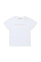 Детская хлопковая футболка Marni MT276B T-SHIRT хлопок белый M01438