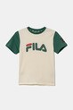 Fila t-shirt bawełniany dziecięcy LUBAN nadruk beżowy FAK0394