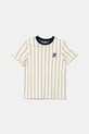 Fila t-shirt bawełniany dziecięcy LEBA wzorzyste beżowy FAK0398