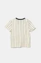 Fila t-shirt bawełniany dziecięcy LEBA FAK0398 beżowy SS25