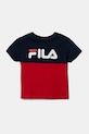 Detské bavlnené tričko Fila LOTTUM bavlna červená FAK0404
