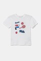 Fila t-shirt bawełniany dziecięcy LOPAR nadruk biały FAK0408