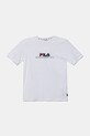 Fila t-shirt bawełniany dziecięcy LOHBERG aplikacja biały FAT0626