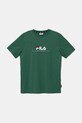 Fila t-shirt bawełniany dziecięcy LOHBERG aplikacja zielony FAT0626