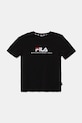 Detské bavlnené tričko Fila LOHBERG bavlna čierna FAT0626