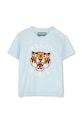 Детская хлопковая футболка Kenzo Kids хлопок голубой K60977.71.81
