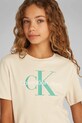 Calvin Klein Jeans t-shirt bawełniany dziecięcy IU0IU00676.PPYA beżowy