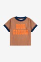 Bobo Choses tricou de bumbac pentru copii 125AC124 maro SS25
