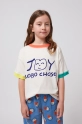 Bobo Choses t-shirt bawełniany dziecięcy Smiling nadruk biały 125AC014