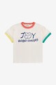 Детская хлопковая футболка Bobo Choses Smiling 125AC014 белый SS25
