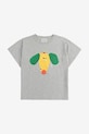 Dětské bavlněné tričko Bobo Choses Happy Dog 125AC012 šedá SS25