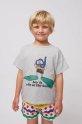 Bobo Choses tricou de bumbac pentru copii A Day At The Beach print gri 125AC007