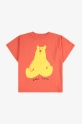 Bobo Choses tricou de bumbac pentru copii Hug Me Bear 125AC011 portocaliu SS25