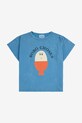 Bobo Choses t-shirt bawełniany dziecięcy Morning Egg 125AC006 niebieski SS25