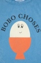 Băieți Bobo Choses tricou de bumbac pentru copii Morning Egg 125AC006 albastru