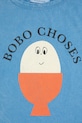 Chłopiec Bobo Choses t-shirt bawełniany dziecięcy Morning Egg 125AC006 niebieski