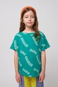 Детская хлопковая футболка Bobo Choses Wavy хлопок зелёный 125AC005