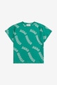 Детская хлопковая футболка Bobo Choses Wavy 125AC005 зелёный SS25