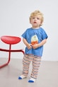 Бавовняна футболка для немовлят Bobo Choses Morning Egg блакитний 125AB011