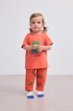 Bobo Choses tricou din bumbac pentru bebelusi Funny Snail portocaliu 125AB012