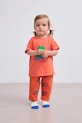 Bobo Choses t-shirt bawełniany niemowlęcy Funny Snail pomarańczowy 125AB012