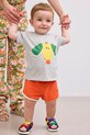 Bavlněné dětské tričko Bobo Choses Happy Dog 125AB009 šedá