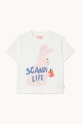 Tinycottons t-shirt bawełniany dziecięcy SCANDI LIFE GRAPHIC TEE SS25.076 beżowy SS25