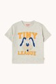 Dětské bavlněné tričko Tinycottons TINY LEAGUE GRAPHIC TEE SS25.079 šedá SS25