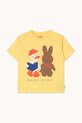 Tinycottons tricou de bumbac pentru copii READERS GRAPHIC TEE SS25.085 galben SS25
