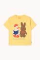 Tinycottons t-shirt bawełniany dziecięcy READERS GRAPHIC TEE SS25.085 żółty SS25